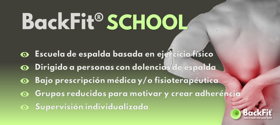 Programa BackFit School, servicio de ejercicio físico diseñado para personas con dolores de espalda